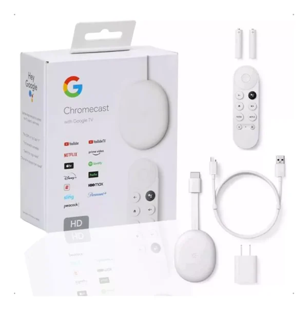 Google Chromecast Tv 4 Hd Media Streaming Voz 8gb 2gb Ram - Imagem 3
